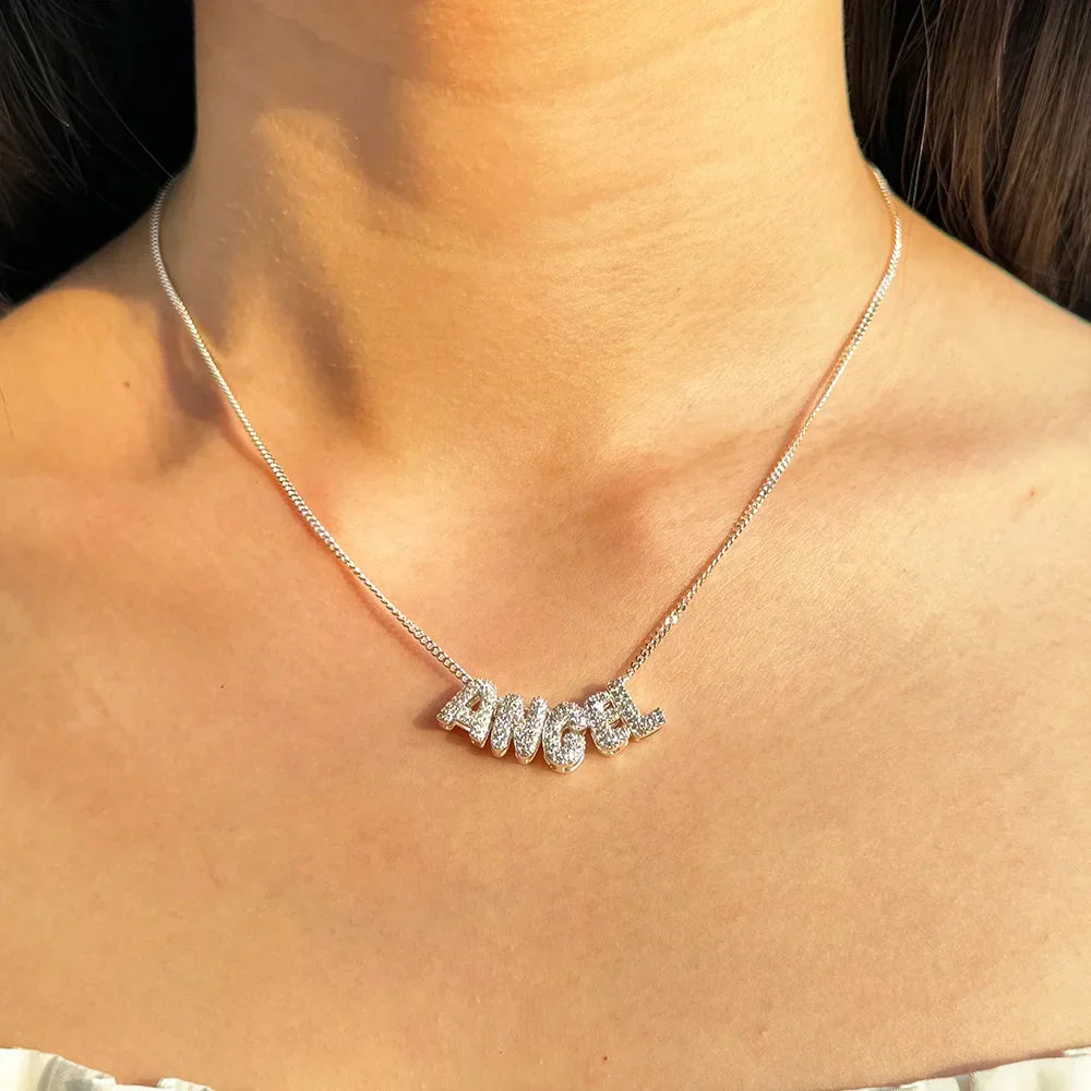 Bella & Co™ Bubble Name Diamond Necklace