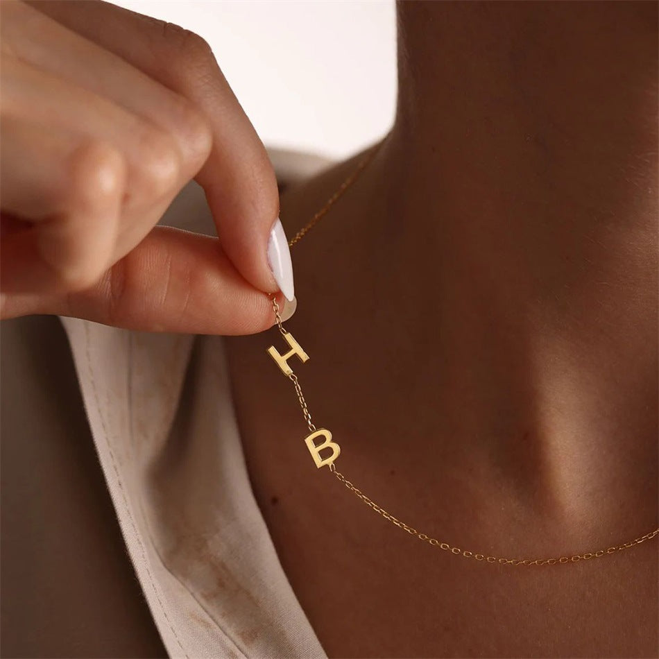 Personalized Gold Letter Necklace