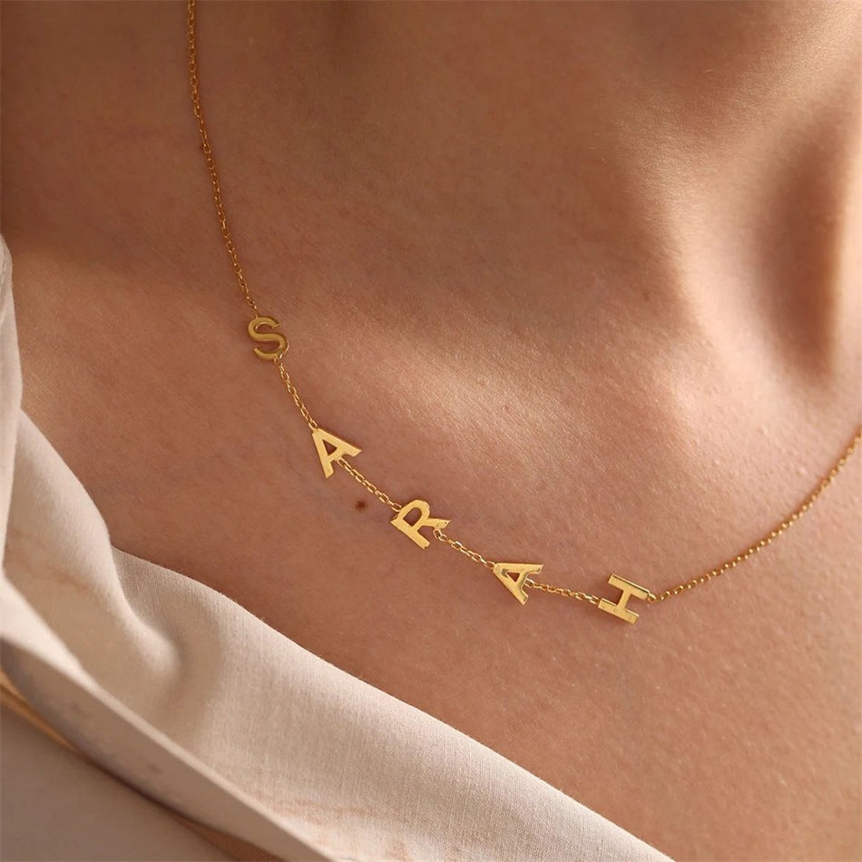 Personalized Gold Letter Necklace