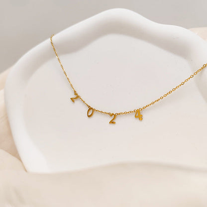 Elegant Number Design Necklace