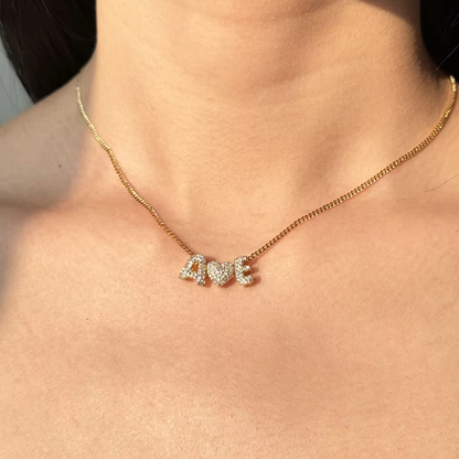 Bella & Co™ Bubble Name Diamond Necklace