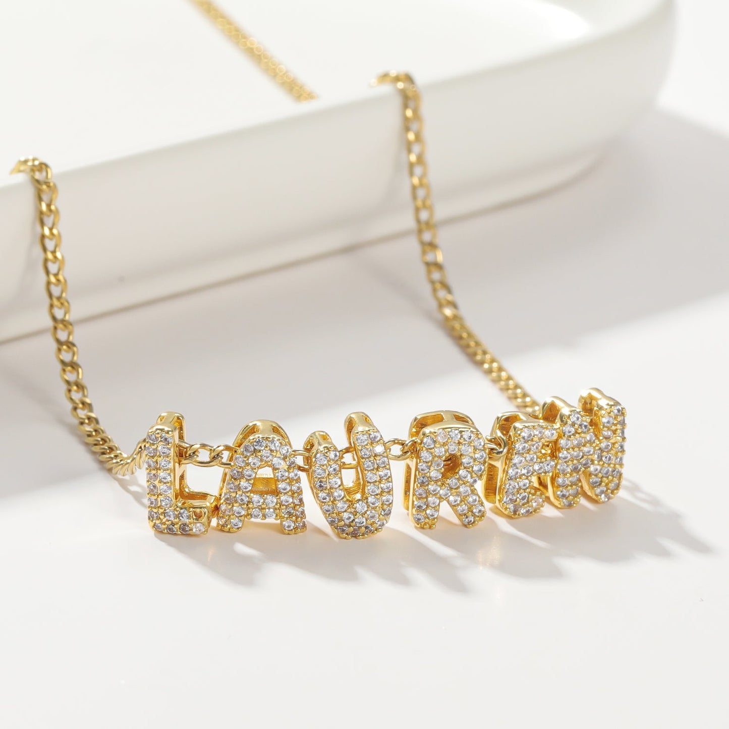 Bella & Co™ Bubble Name Diamond Necklace