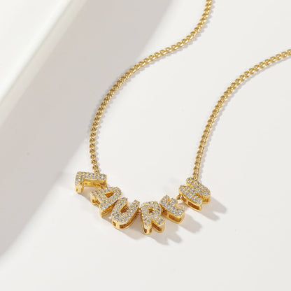 Bella & Co™ Bubble Name Diamond Necklace